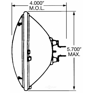 Scheinwerfer Fernlicht - Lamp High  Rund  146mm USA